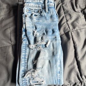 mens american eagle ripped blue jeans